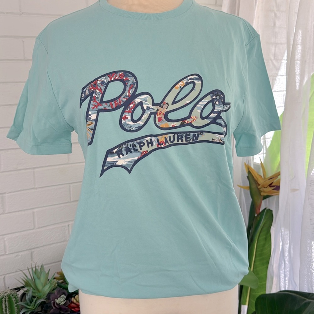 🆕 Polo Ralph Lauren Short Sleeve Hawaiian Themed Tee Shirt